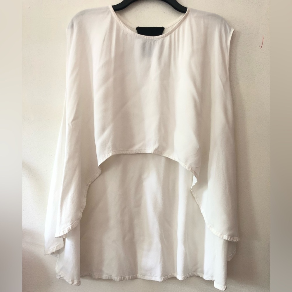 Jay ahr high low white blouse women’s XS